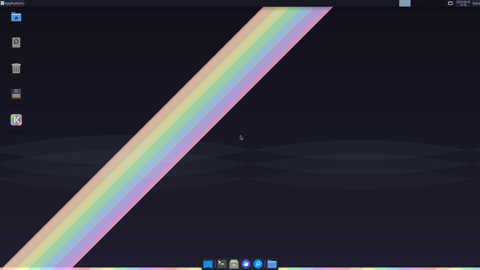 kutu OS live XFCE desktop